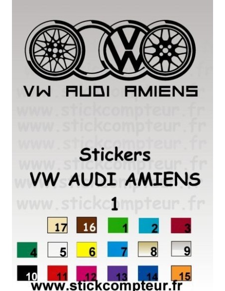 Autocollant VW AUDI AMIENS