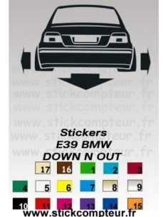 Stickers DOW-N-OUT BMW E39