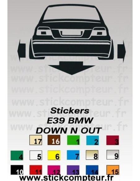 Stickers DOW-N-OUT BMW E39