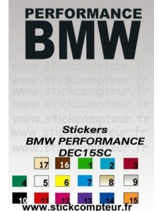 Stickers BMW PERFORMANCE DEC15SC