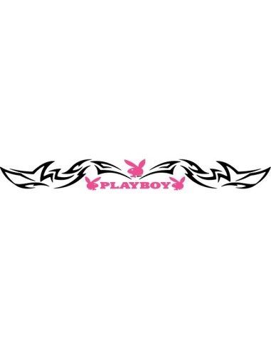 Bande De Pare Brise PLAYBOY rose et noir*