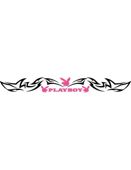 Bande De Pare Brise PLAYBOY rose et noir*