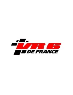 Stickers VR6 DE FRANCE avec VR6 en rouge et reste noir nouvelle version 2016