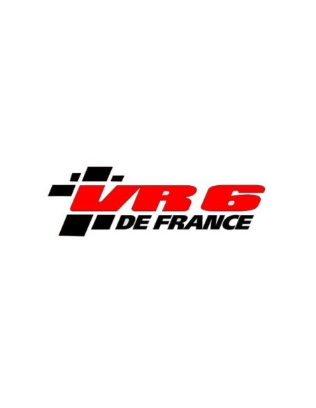 Stickers VR6 DE FRANCE avec VR6 en rouge et reste noir nouvelle version 2016
