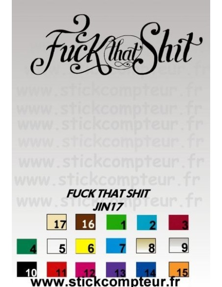 FUCK THAT SHIT JIN17
