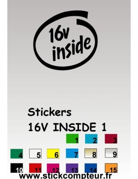 Stickers 16V INSIDE 1