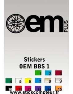 1 stickers OEM PLUS BBS 1