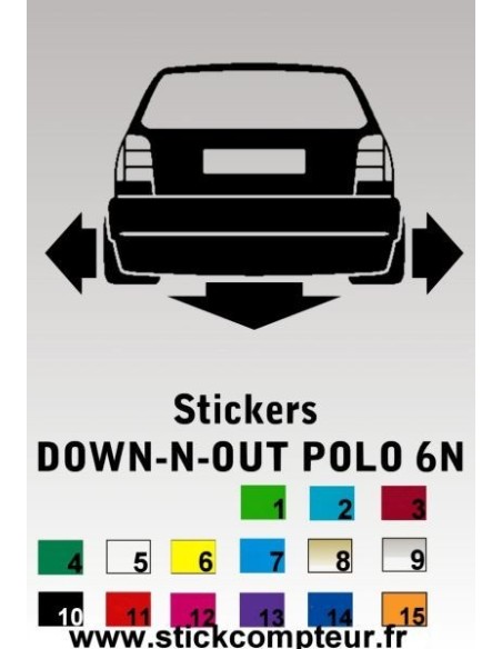 1 stickers Down-n-out POLO 6N