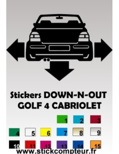 1 stickers Down-N-Out Golf 4 cabriolet
