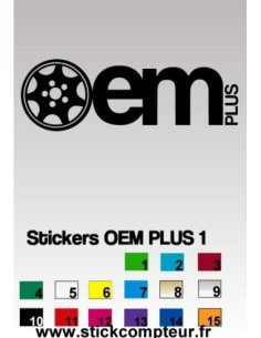 1 stickers OEM PLUS 1