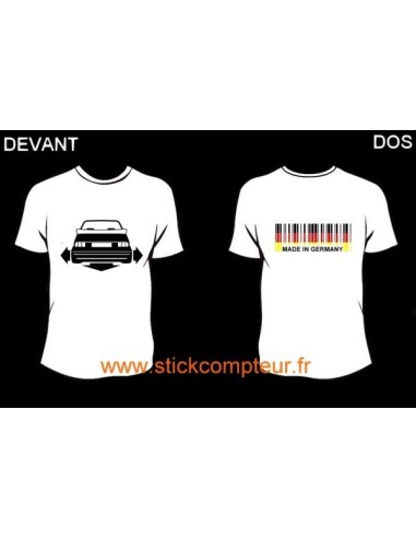 TEE-SHIRT DOWN-N-OUT GOLF 1 CAB devant et MADE IN GERMANY 2 derriere