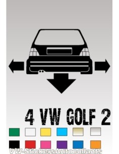 Autocollant 4 VW GOLF 2