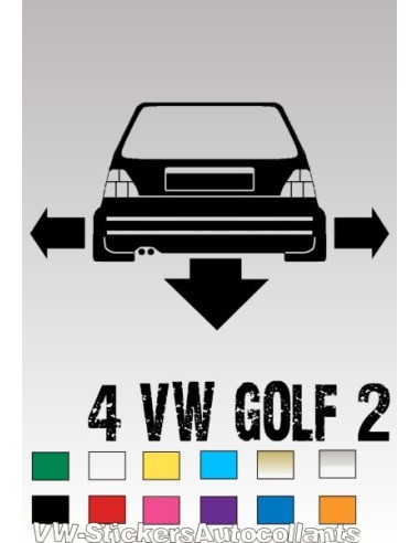 Autocollant 4 VW GOLF 2