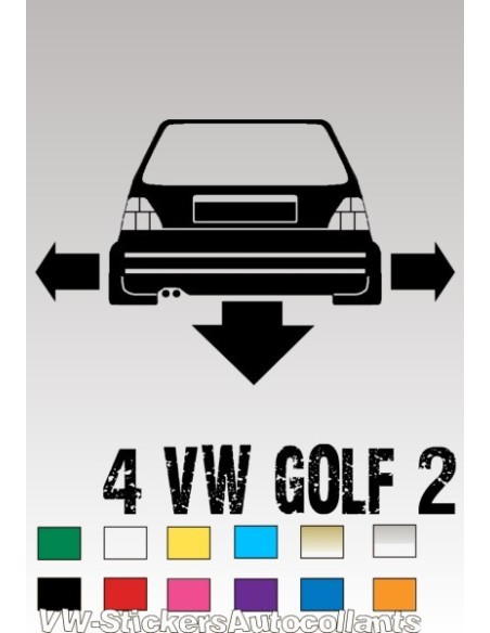 Autocollant 4 VW GOLF 2