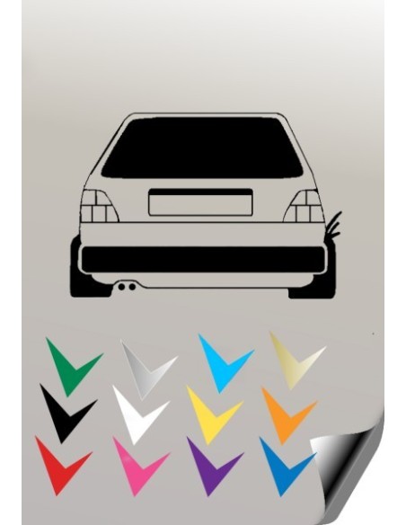 Autocollant 2 VW GOLF 2