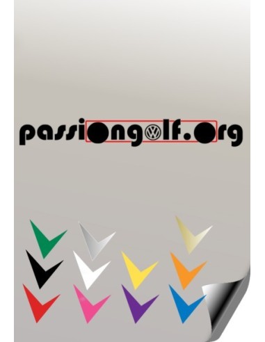 PASSION GOLF entourage rouge Stickers *