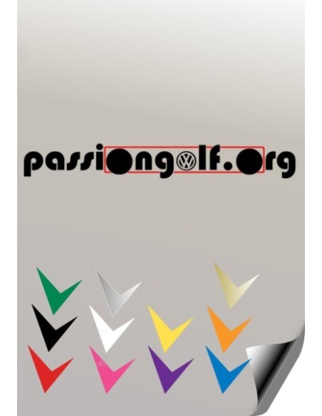 PASSION GOLF entourage rouge Stickers *