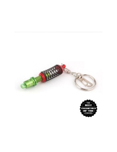 Porte-clés amortisseur rouge et vert