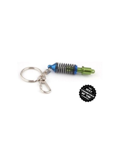 Porte-clés amortisseur  bleu et vert