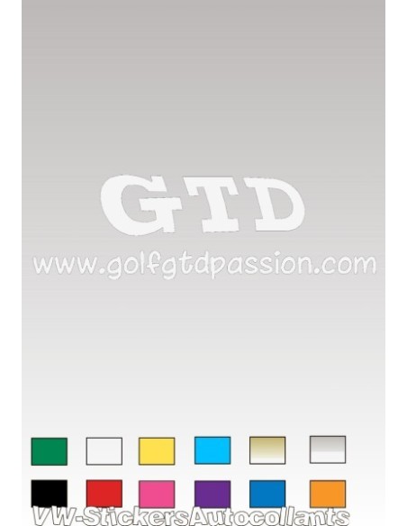 GOLF GTD PASSION 1 Autocollant  Stickers *