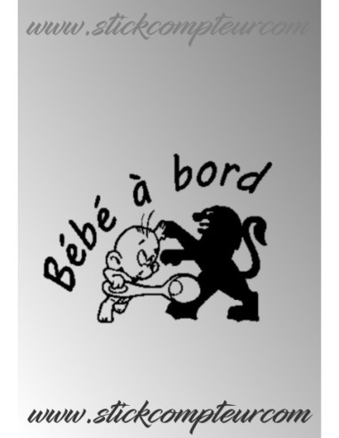 STICKERS BEBE A BORD PEUGEOT 1