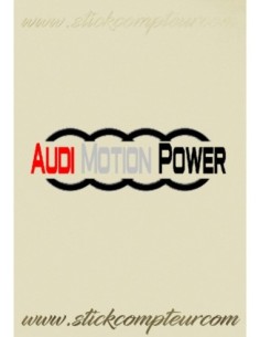 STICKERS AUDI MOTION POWER demi anneaux 3 couleurs