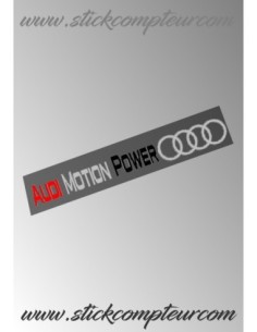 STICKERS AUDI MOTION POWER ANNEAUX 3 couleurs