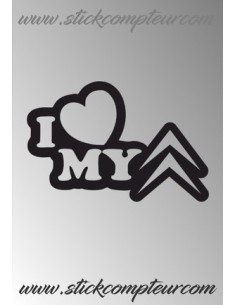 STICKERS I LOVE CITROEN 1