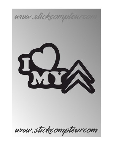 STICKERS I LOVE CITROEN 1