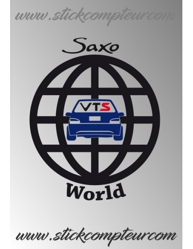 STICKERS SAXO VTS WORLD ROND