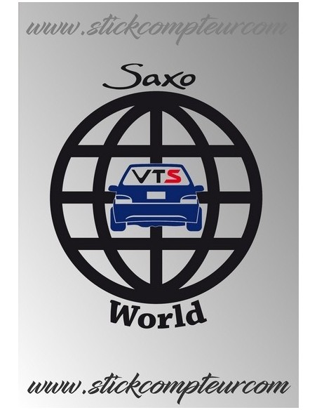 STICKERS SAXO VTS WORLD ROND