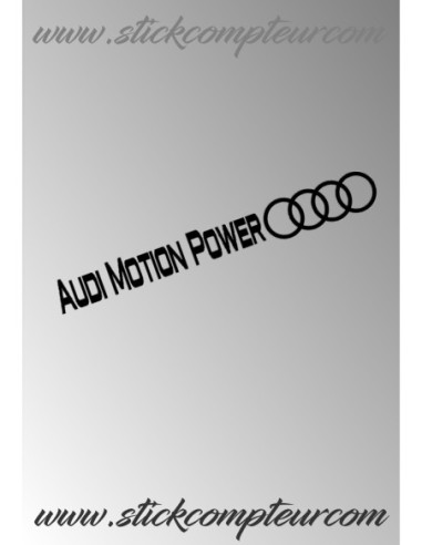 AUDI MOTION POWER ANNEAUX UNIE STICKERS