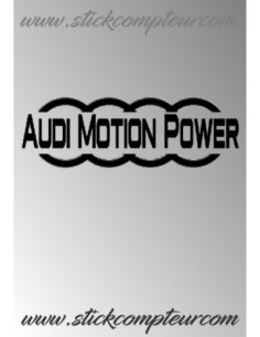 AUDI MOTION POWER DEMI ANNEAU UNIE STICKERS