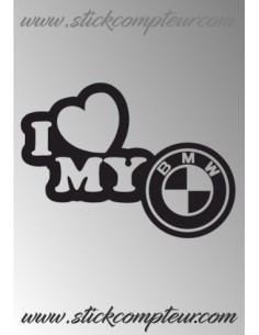 I LOVE BMW STICKERS