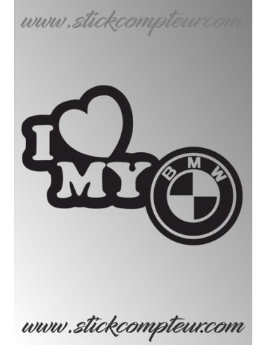 I LOVE BMW STICKERS
