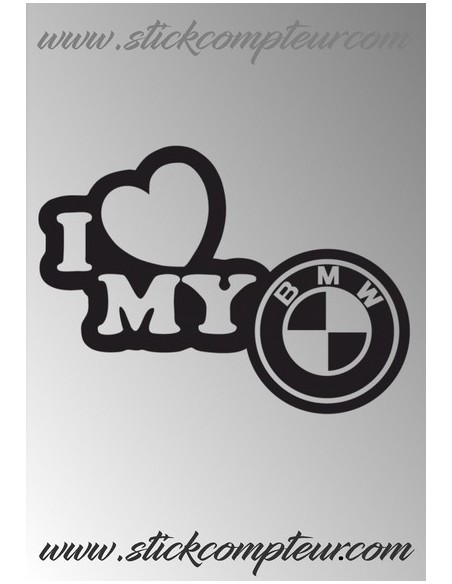 I LOVE BMW STICKERS