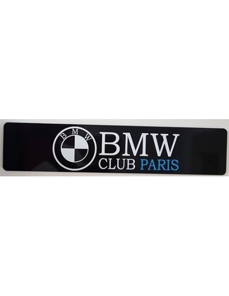 BMW CLUB PARIS Plaque Immatriculation