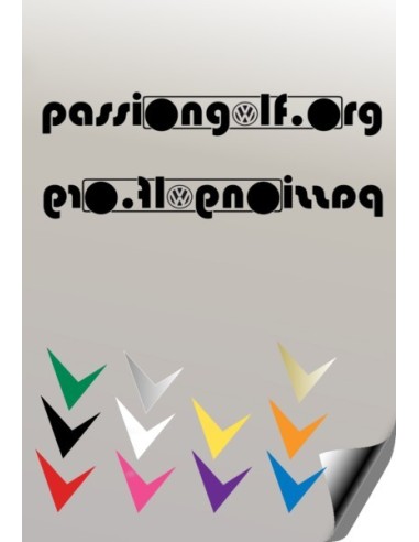 Autocollant PASSION GOLF NOIR