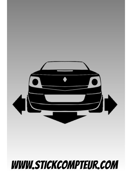 RENAULT MEGANE 2 CC DOWN & OUT   Stickers