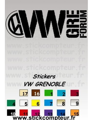 VW GRENOBLE Stickers *