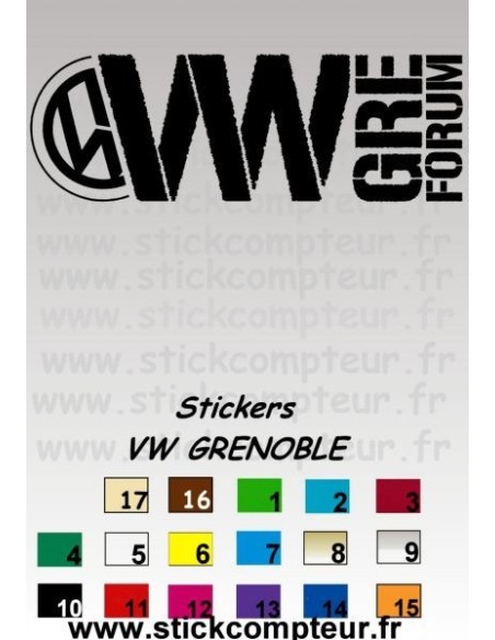 VW GRENOBLE Stickers *