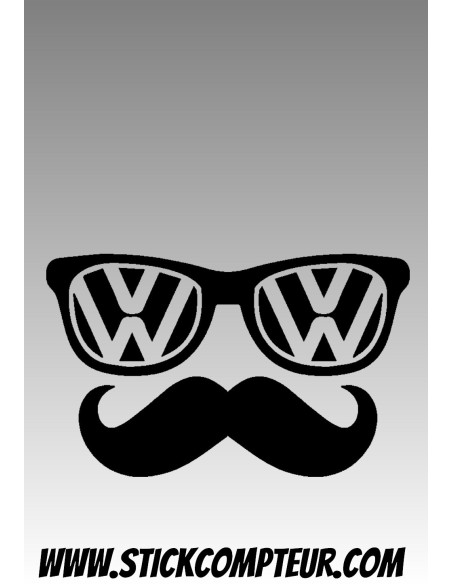 LUNETTE VW MOUSTACHE Stickers