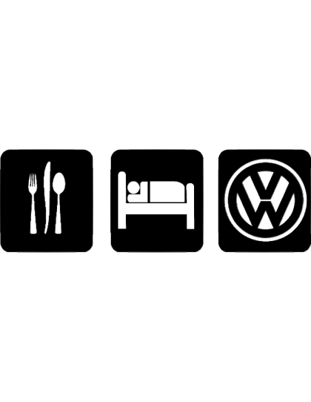 EAT SLEEP VW STICKERS*