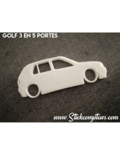 Porte clés 3D GOLF 3  SILHOUETTE*