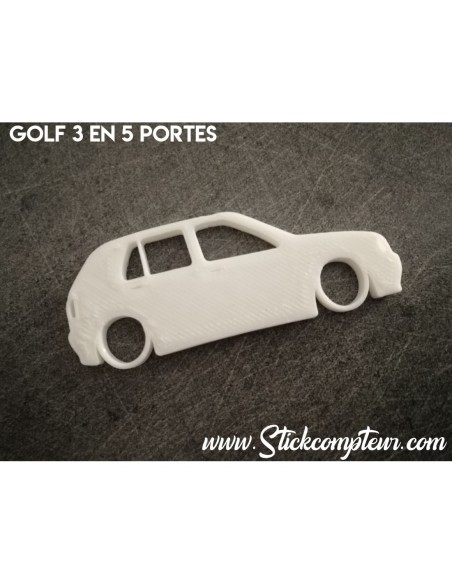 Porte clés 3D GOLF 3  SILHOUETTE*