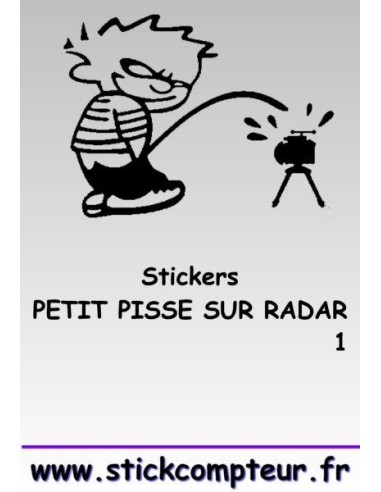 PETIT PISSE RADAR 1 STICKERS *
