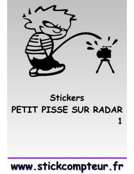 PETIT PISSE RADAR 1 STICKERS *