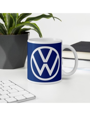 Mug Blanc Brillant Volkswagen 2020f ond bleu