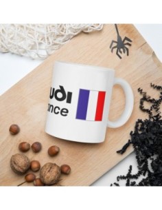 Mug Blanc Brillant CLUB AUDI ILDE DE FRANCE ECRITURE NOIR