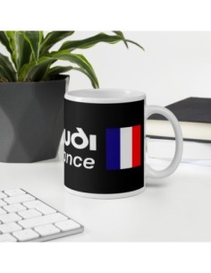 Mug Blanc Brillant CLUB AUDI ILDE DE FRANCE ECRITURE BLANC